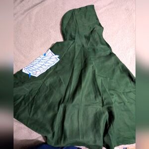 Attack on Titan Green Hooded Cape with Emblem